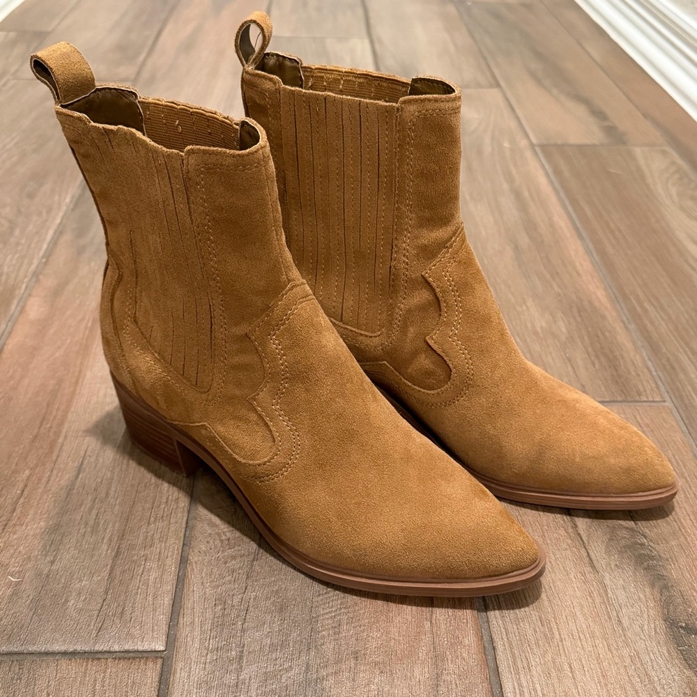 Dolce Vita Brylee H2O Brown Suede Heeled Boots | 8.5W - Picture 3 of 11